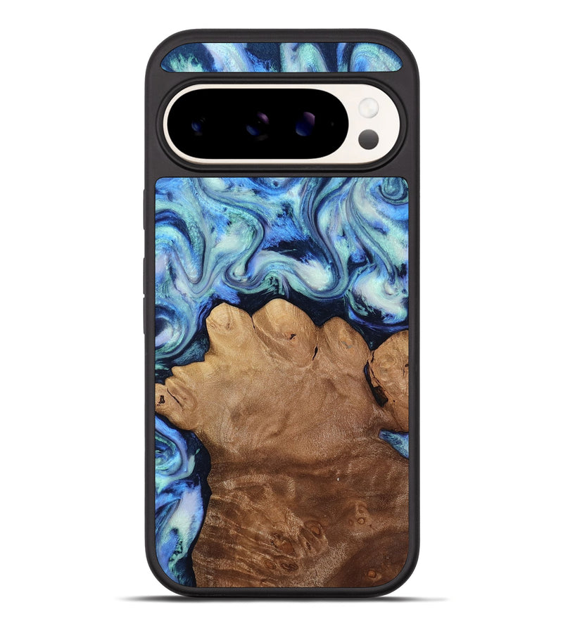 Pixel 10 Pro XL Wood Phone Case - Darrick (Blue, 817687)