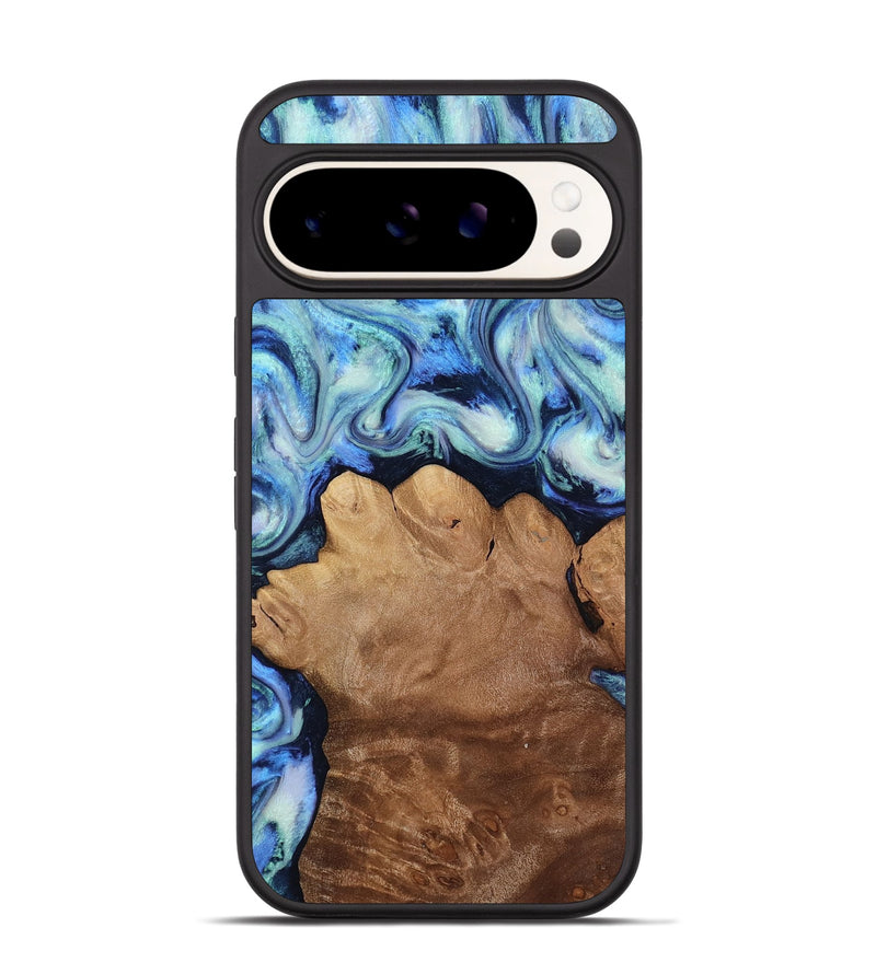 Pixel 9 Pro Wood Phone Case - Darrick (Blue, 817687)