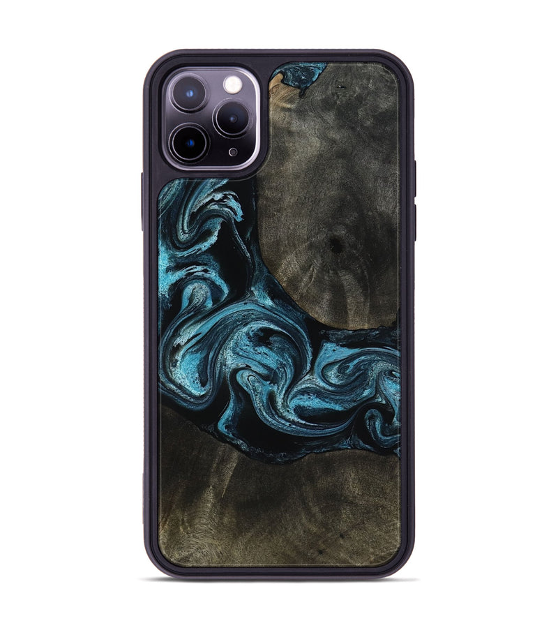 iPhone 11 Pro Max Wood Phone Case - Grady (Blue, 817688)