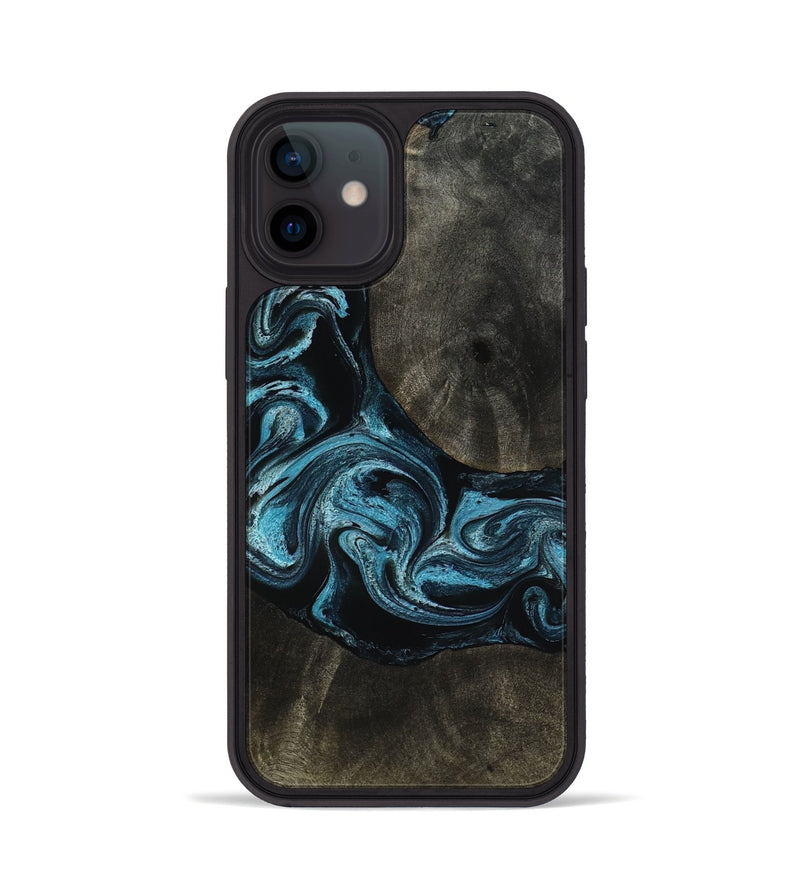iPhone 12 Wood Phone Case - Grady (Blue, 817688)