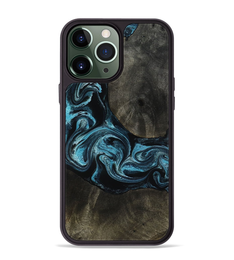 iPhone 13 Pro Max Wood Phone Case - Grady (Blue, 817688)