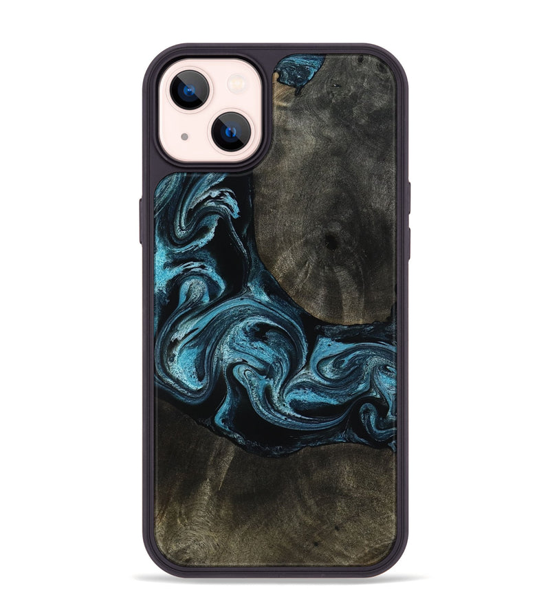 iPhone 14 Plus Wood Phone Case - Grady (Blue, 817688)