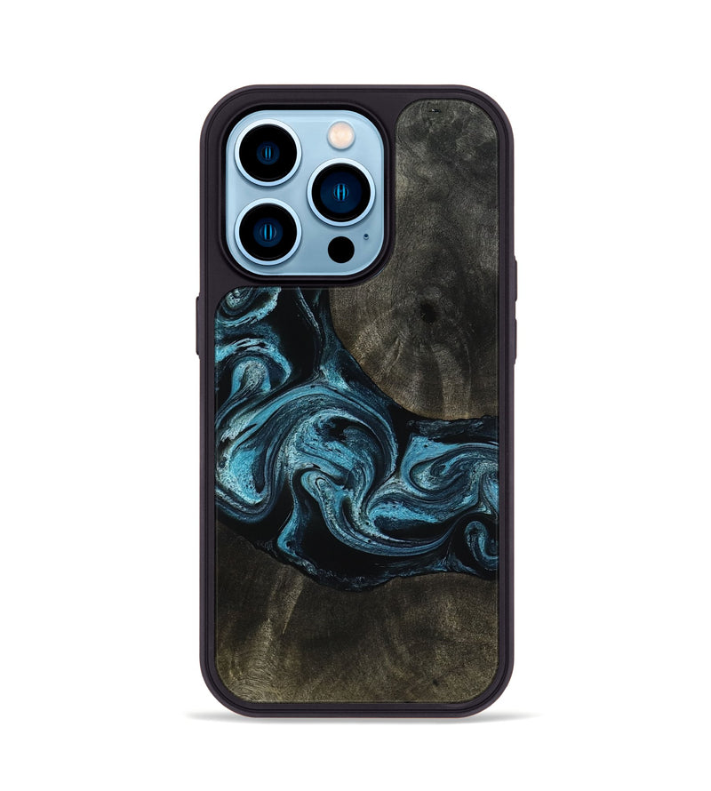 iPhone 14 Pro Wood Phone Case - Grady (Blue, 817688)