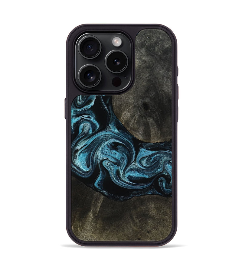 iPhone 15 Pro Wood Phone Case - Grady (Blue, 817688)