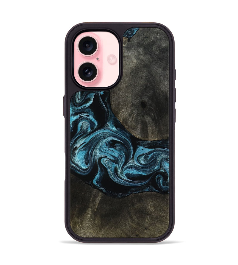 iPhone 16 Wood Phone Case - Grady (Blue, 817688)