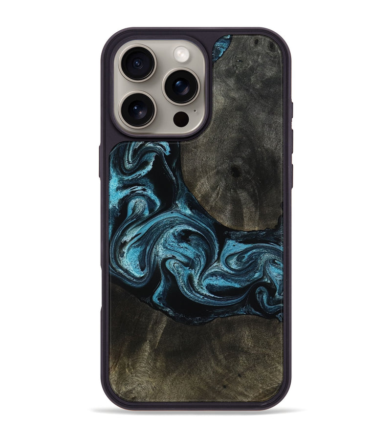 iPhone 16 Pro Max Wood Phone Case - Grady (Blue, 817688)
