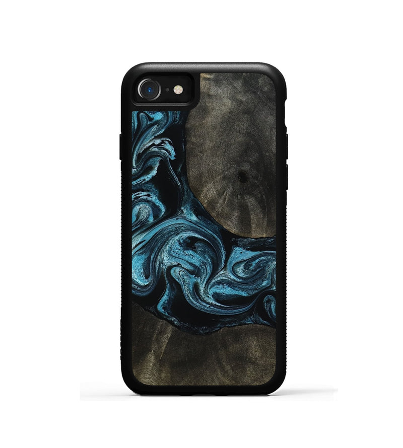 iPhone SE Wood Phone Case - Grady (Blue, 817688)