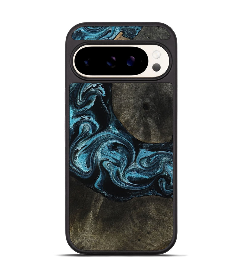 Pixel 9 Pro Wood Phone Case - Grady (Blue, 817688)