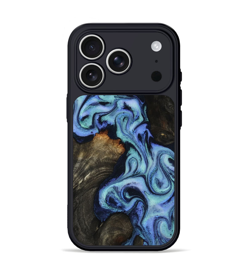 iPhone 17 Pro Wood Phone Case - Kylee (Blue, 817693)