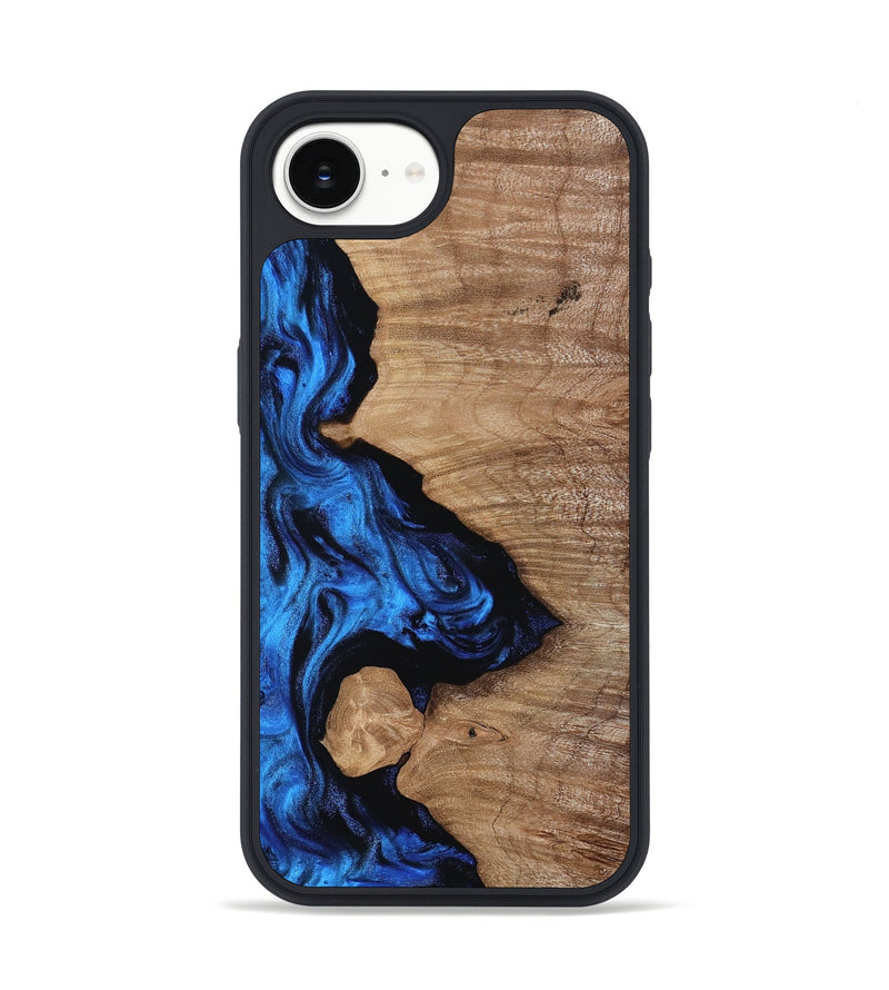 iPhone 17e Wood Phone Case - Maggie (Blue, 817695)
