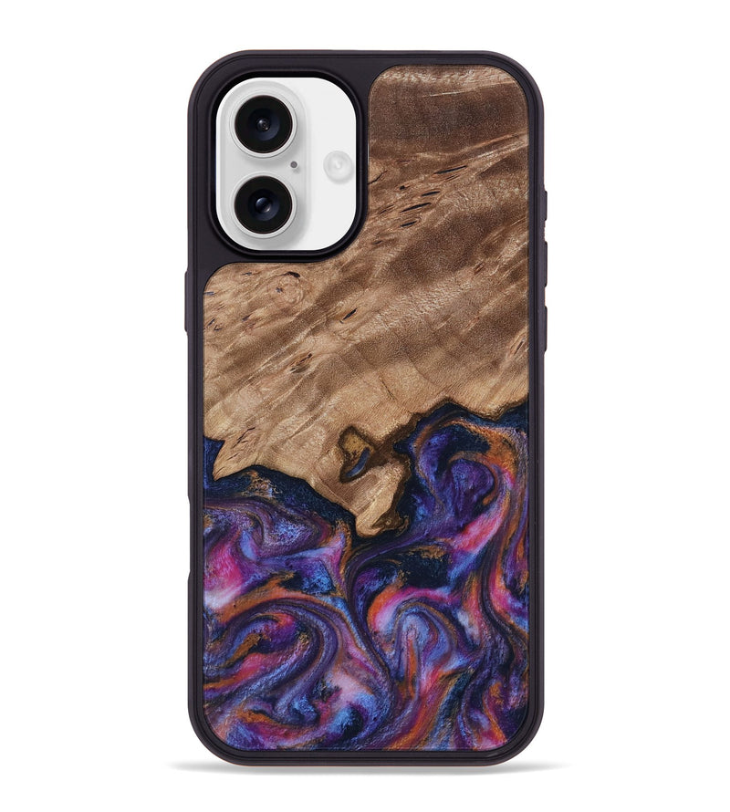 iPhone 16 Plus Wood Phone Case - Will (Blue, 817696)