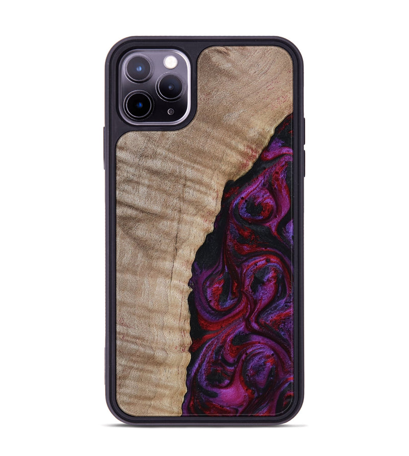 iPhone 11 Pro Max Wood Phone Case - Effie (Red, 817702)