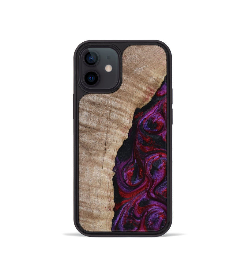 iPhone 12 mini Wood Phone Case - Effie (Red, 817702)
