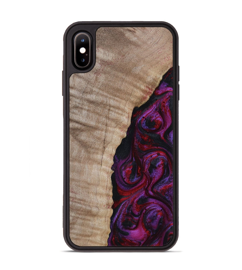 iPhone Xs Max Wood Phone Case - Effie (Red, 817702)