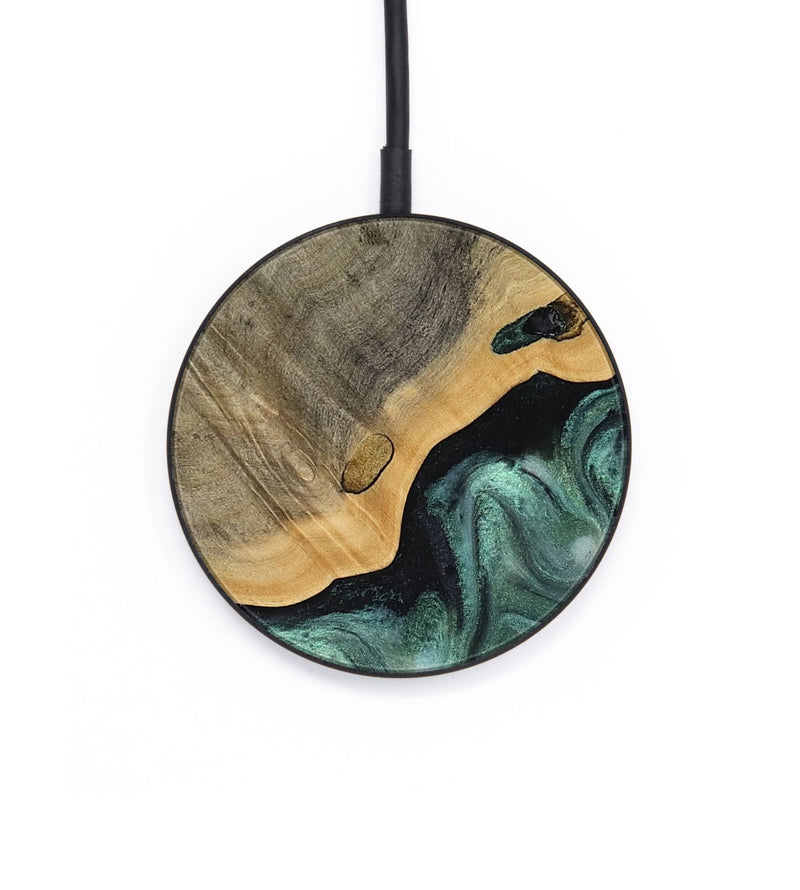 Circle Wood Wireless Charger - Aila (Green, 817713)
