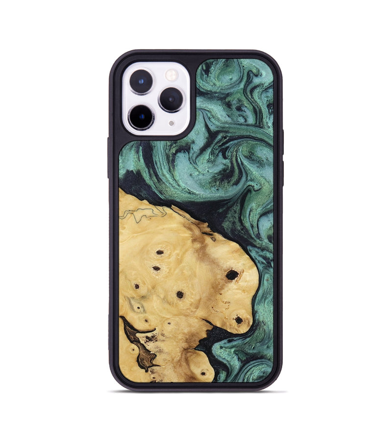 iPhone 11 Pro Wood Phone Case - Aliana (Green, 817716)