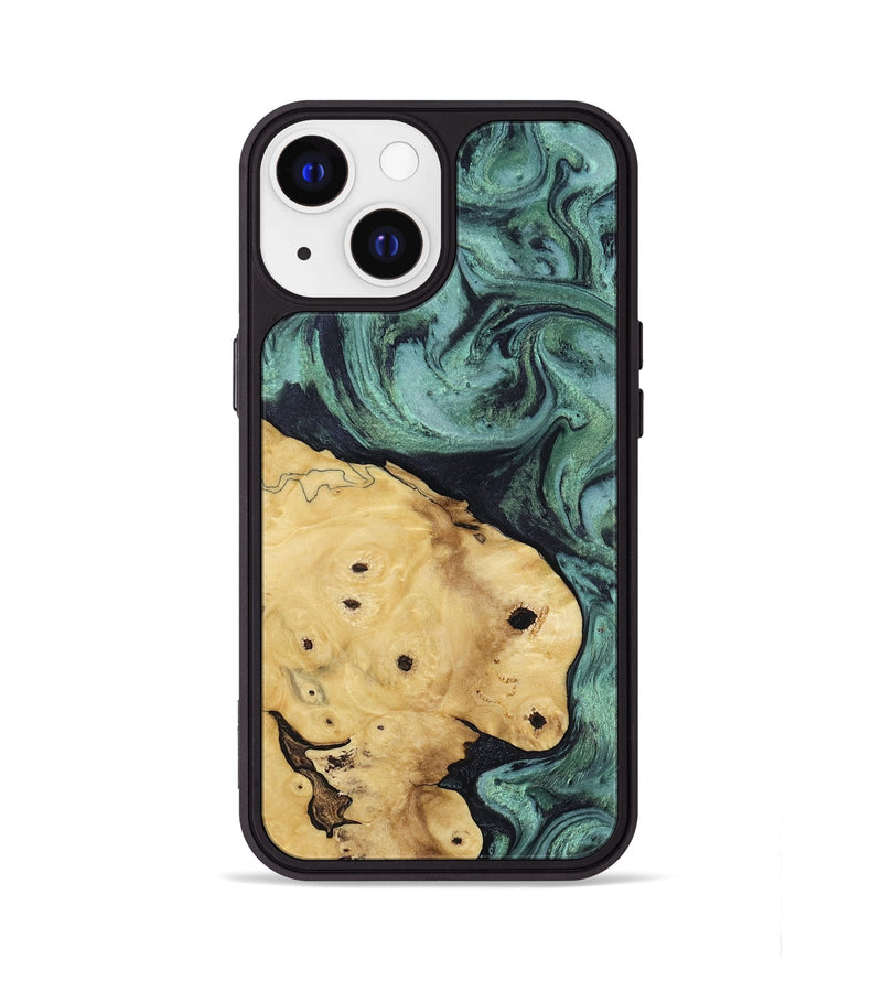 iPhone 13 Wood Phone Case - Aliana (Green, 817716)