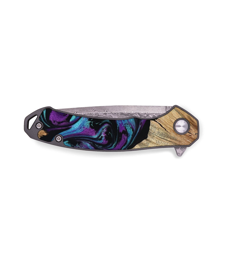 EDC Wood Pocket Knife - Clare (Purple, 817804)