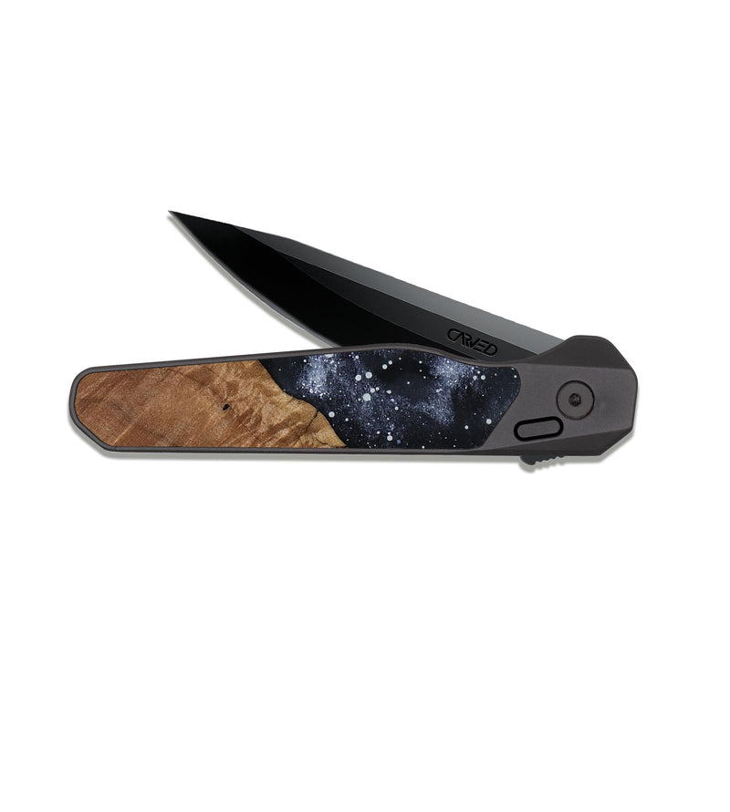 EDC Dark Slate Wood Pocket Knife - Jessika (Cosmos, 817813)