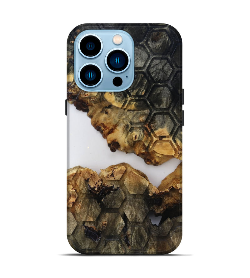 iPhone 14 Pro Wood Live Edge Phone Case - Gloria (Clear, 817822)