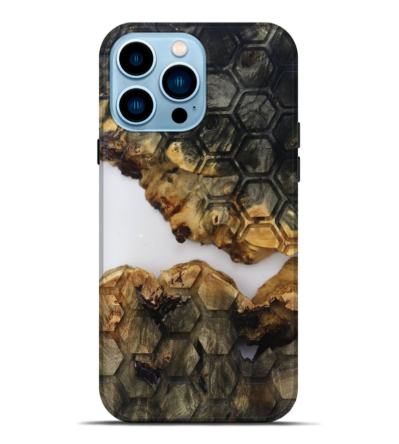 iPhone 14 Pro Max Wood Live Edge Phone Case - Gloria (Clear, 817822)