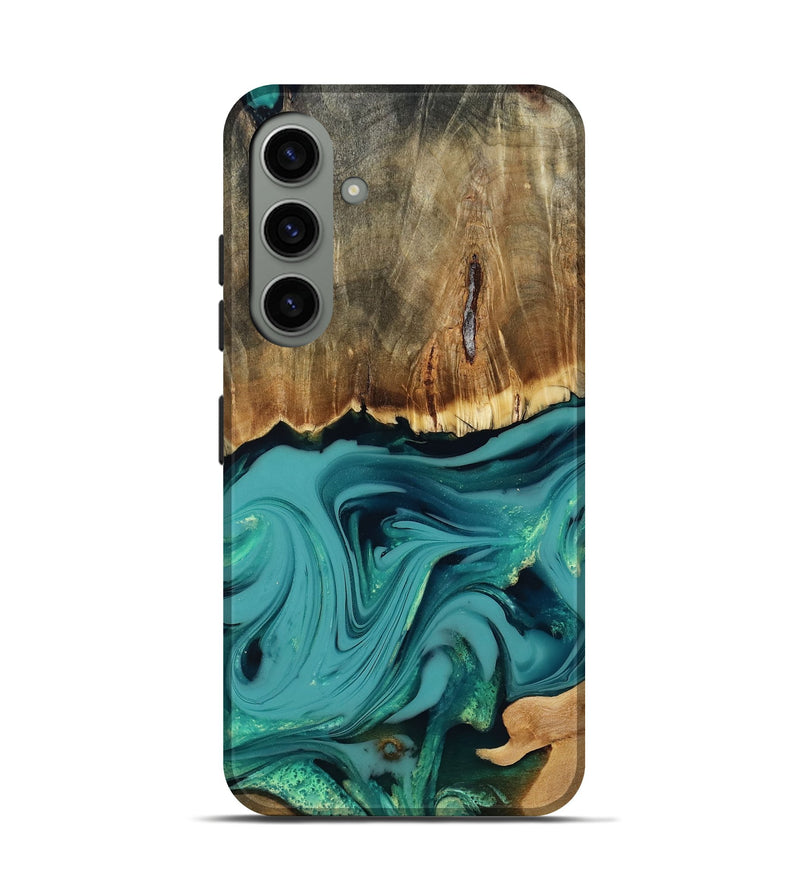Galaxy S24 Wood Live Edge Phone Case - Diya (Green, 817825)