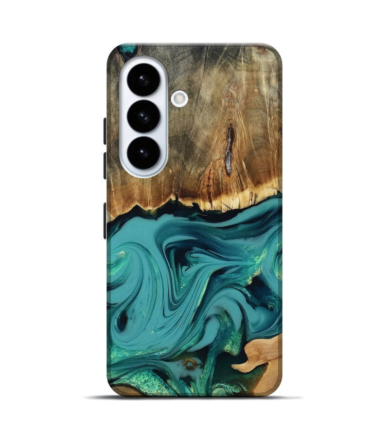 Galaxy S26 Wood Live Edge Phone Case - Diya (Green, 817825)