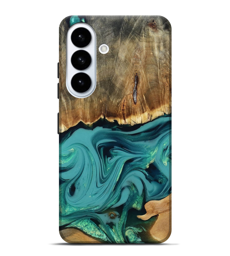 Galaxy S26 Plus Wood Live Edge Phone Case - Diya (Green, 817825)