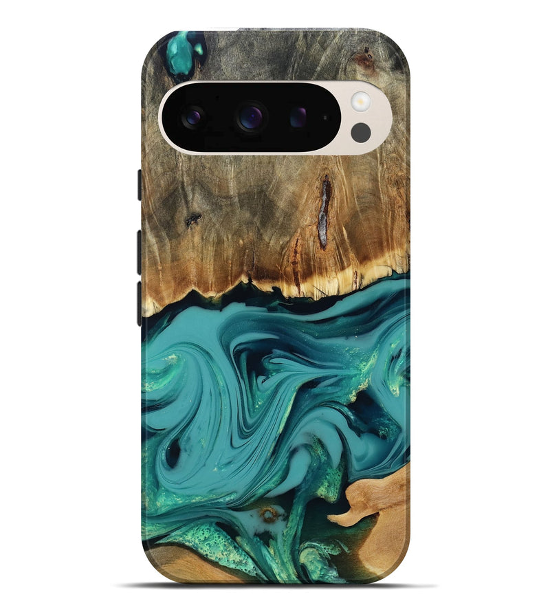 Pixel 10 Pro XL Wood Live Edge Phone Case - Diya (Green, 817825)