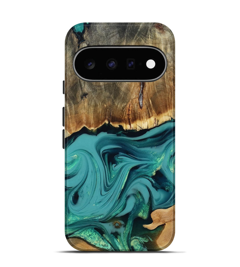 Pixel 11 Wood Live Edge Phone Case - Diya (Green, 817825)