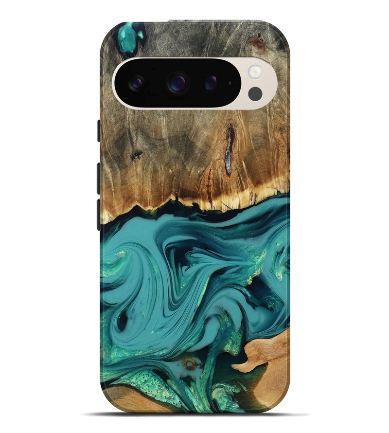 Pixel 9 Pro XL Wood Live Edge Phone Case - Diya (Green, 817825)