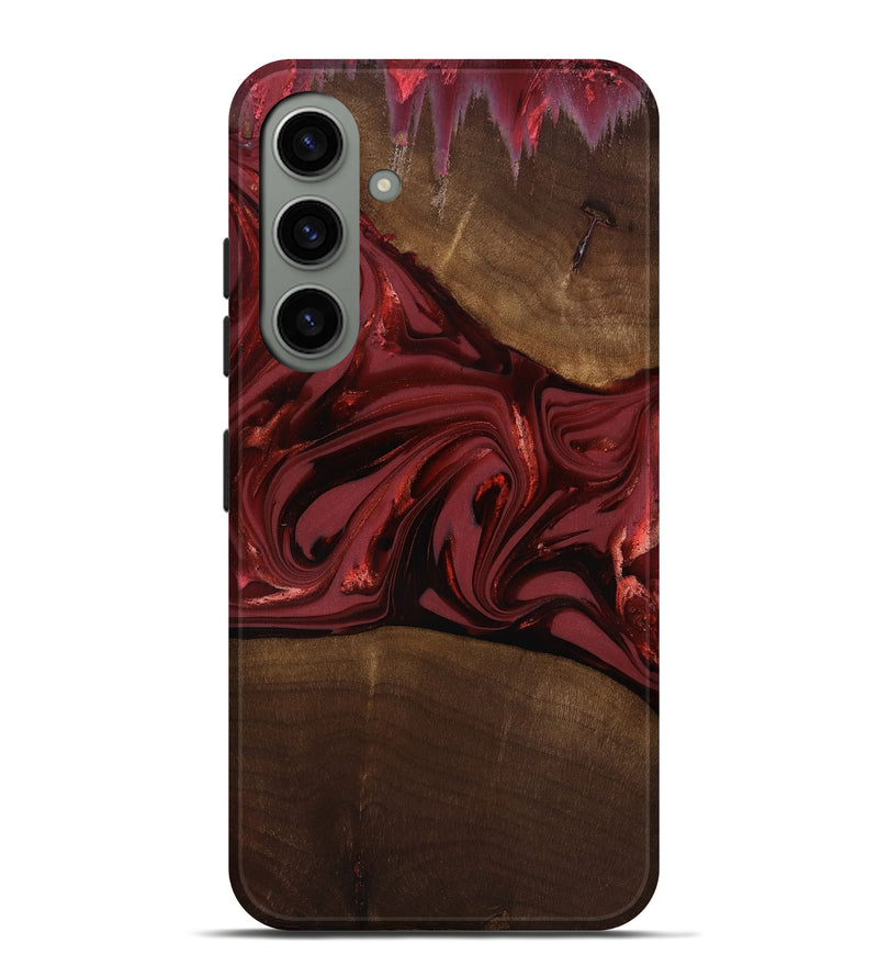 Galaxy S24 Plus Wood Live Edge Phone Case - Roberta (Red, 817826)