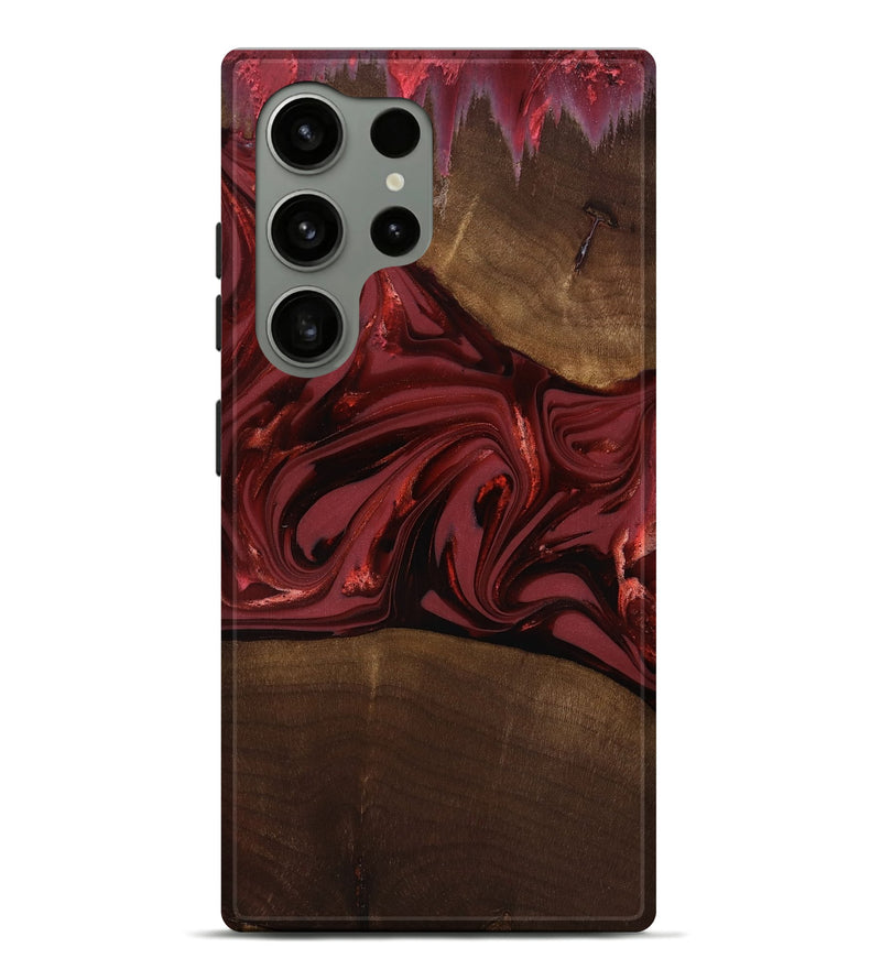 Galaxy S24 Ultra Wood Live Edge Phone Case - Roberta (Red, 817826)