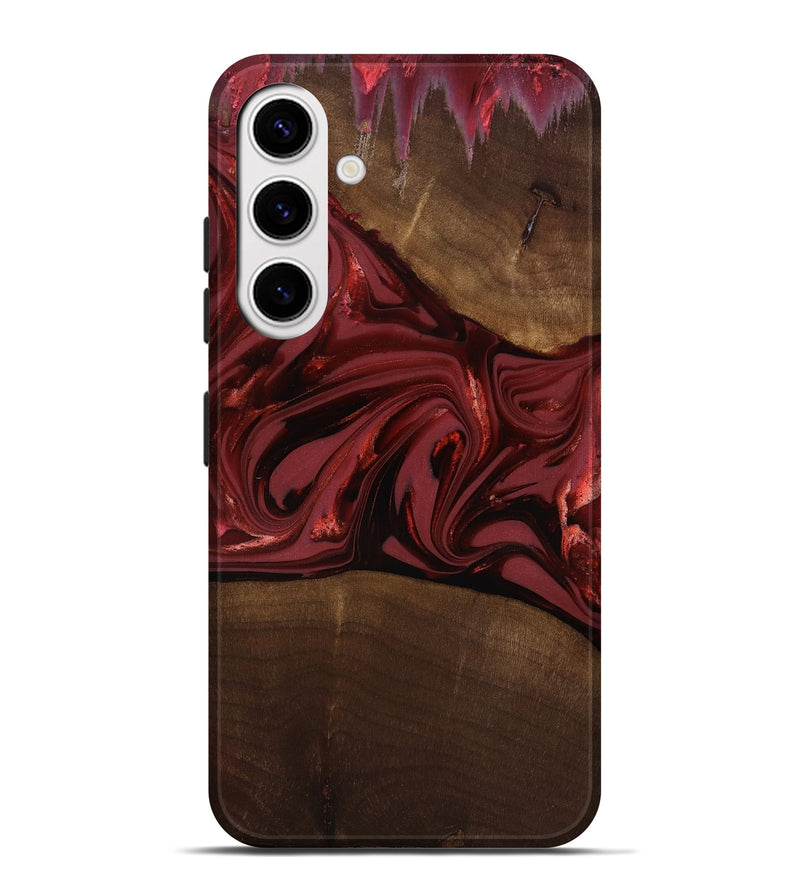 Galaxy S25 Plus Wood Live Edge Phone Case - Roberta (Red, 817826)
