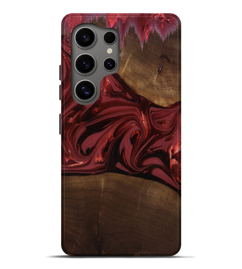 Galaxy S25 Ultra Wood Live Edge Phone Case - Roberta (Red, 817826)