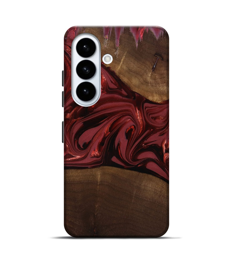 Galaxy S26 Wood Live Edge Phone Case - Roberta (Red, 817826)