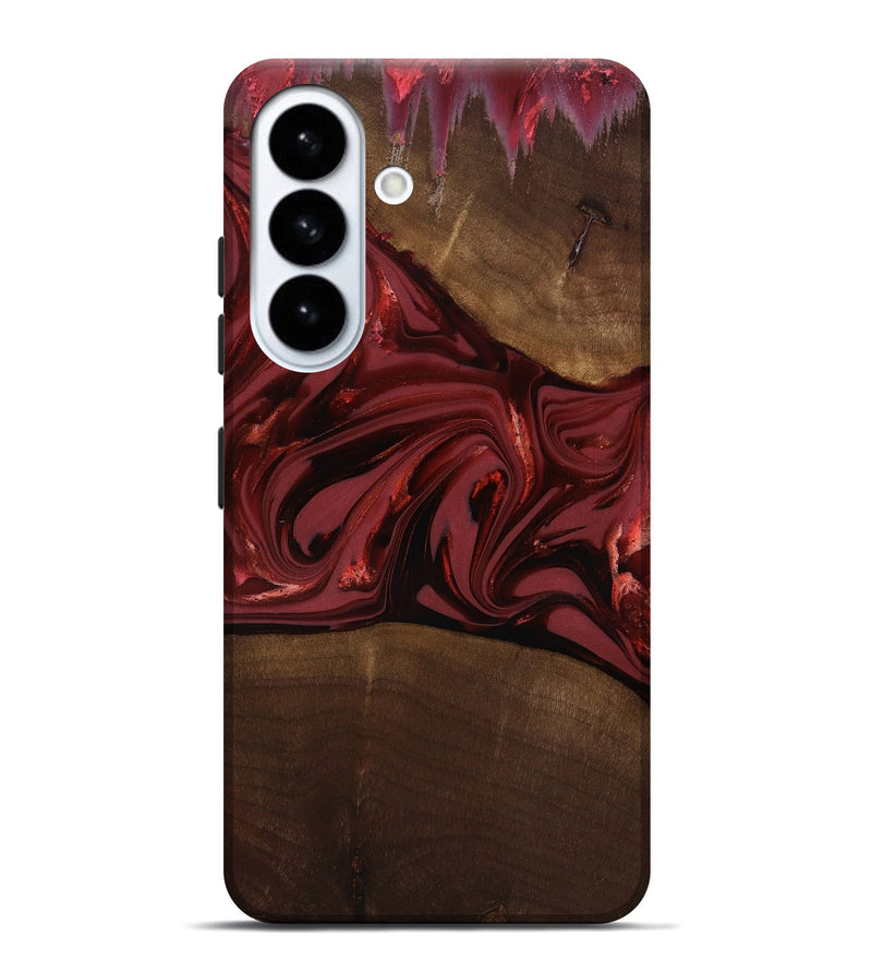 Galaxy S26 Plus Wood Live Edge Phone Case - Roberta (Red, 817826)