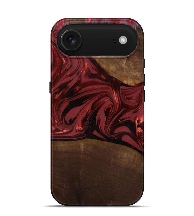 iPhone 17 Air Wood Live Edge Phone Case - Roberta (Red, 817826)