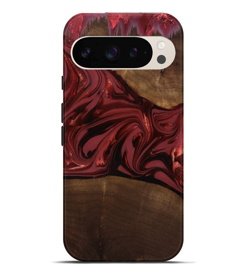 Pixel 10 Pro XL Wood Live Edge Phone Case - Roberta (Red, 817826)