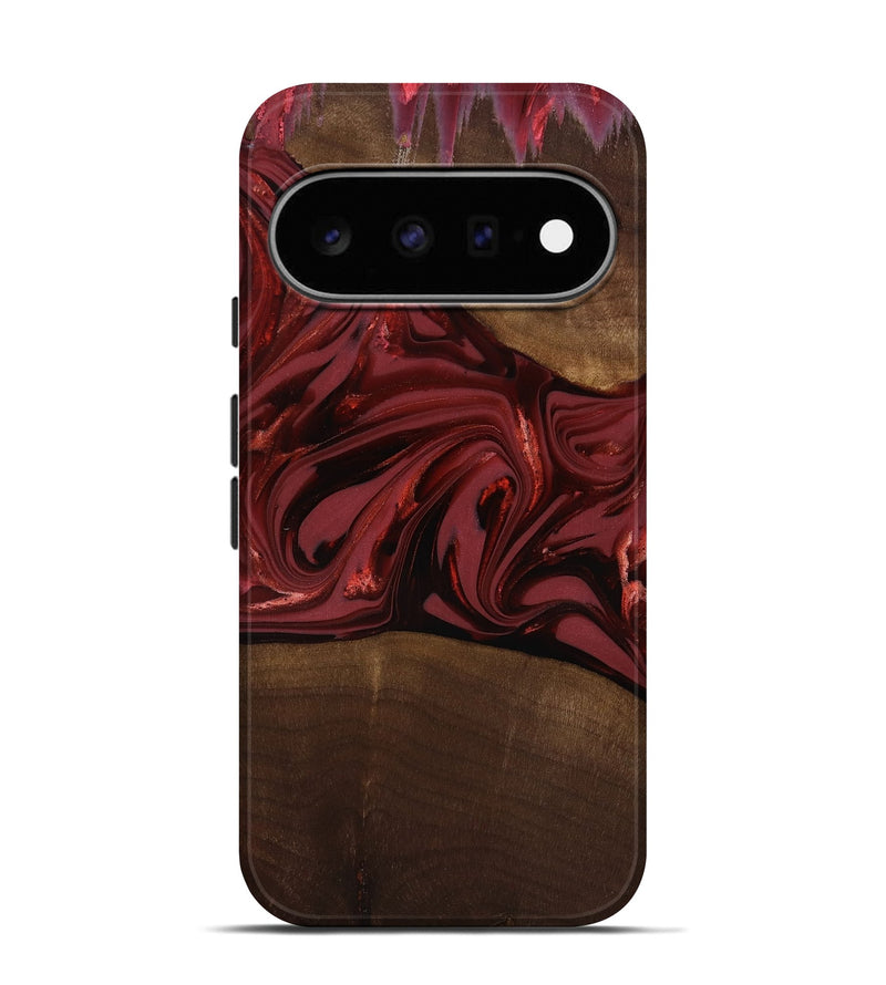 Pixel 11 Pro Wood Live Edge Phone Case - Roberta (Red, 817826)