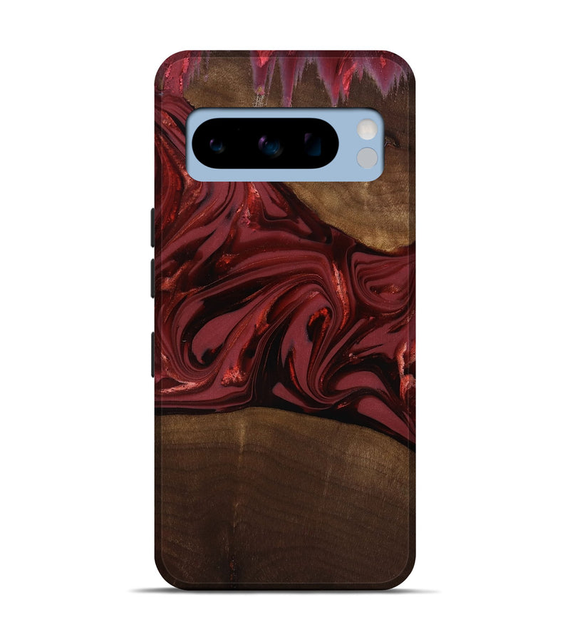 Pixel 8 Pro Wood Live Edge Phone Case - Roberta (Red, 817826)