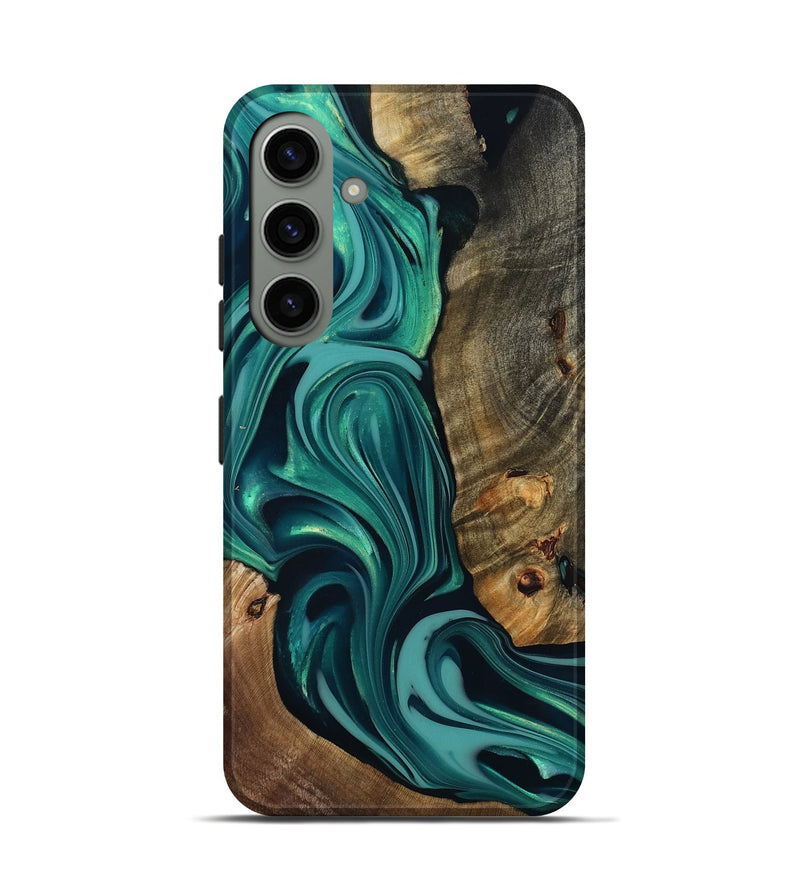 Galaxy S24 Wood Live Edge Phone Case - Adonis (Green, 817829)