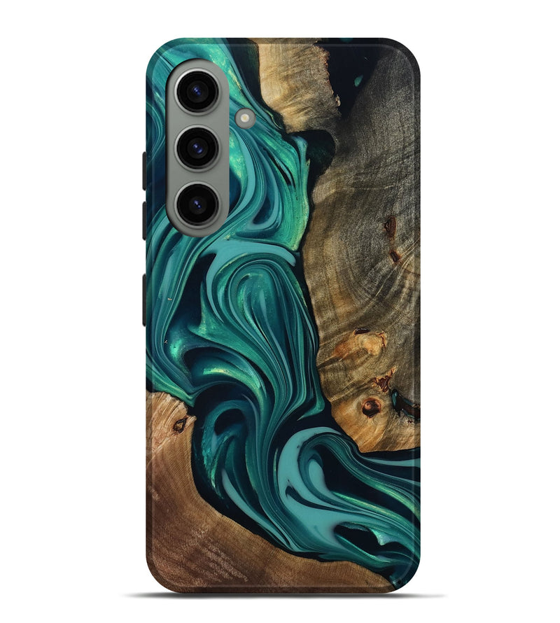 Galaxy S24 Plus Wood Live Edge Phone Case - Adonis (Green, 817829)