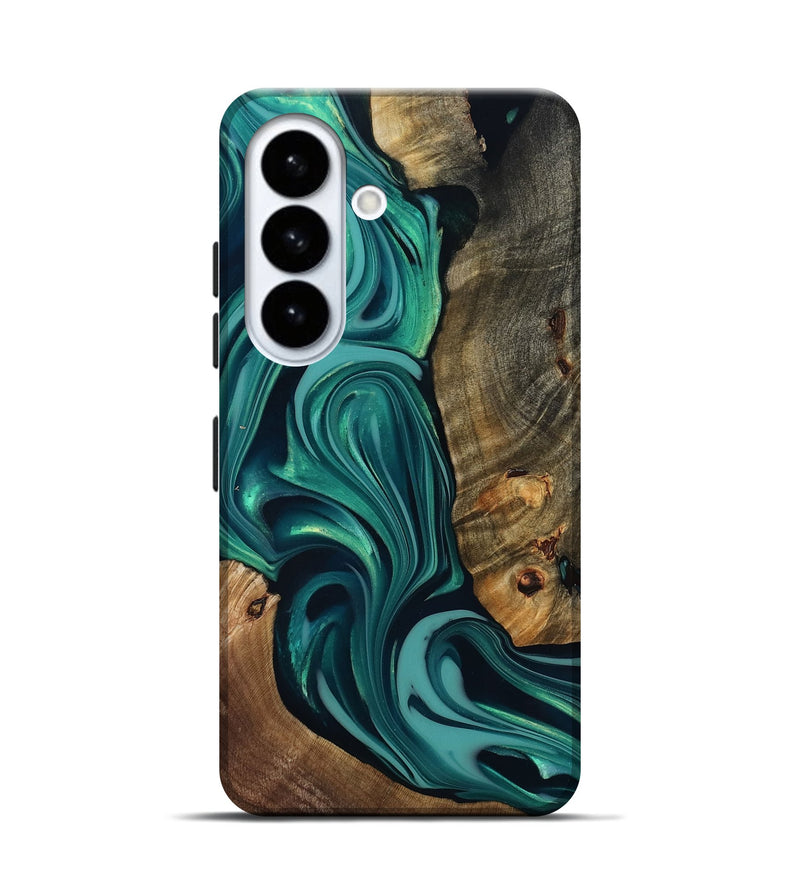 Galaxy S26 Wood Live Edge Phone Case - Adonis (Green, 817829)