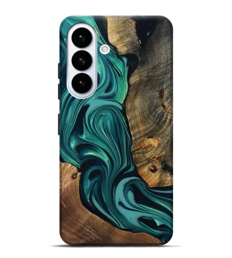 Galaxy S26 Plus Wood Live Edge Phone Case - Adonis (Green, 817829)