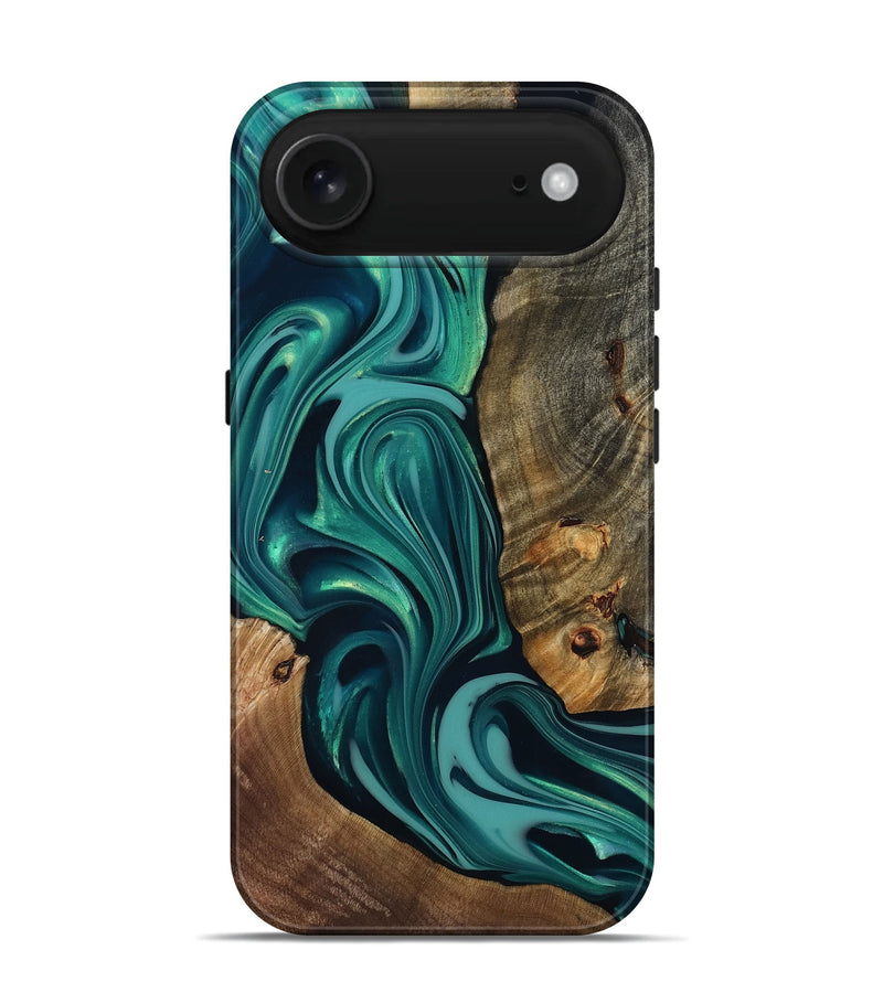 iPhone 17 Air Wood Live Edge Phone Case - Adonis (Green, 817829)