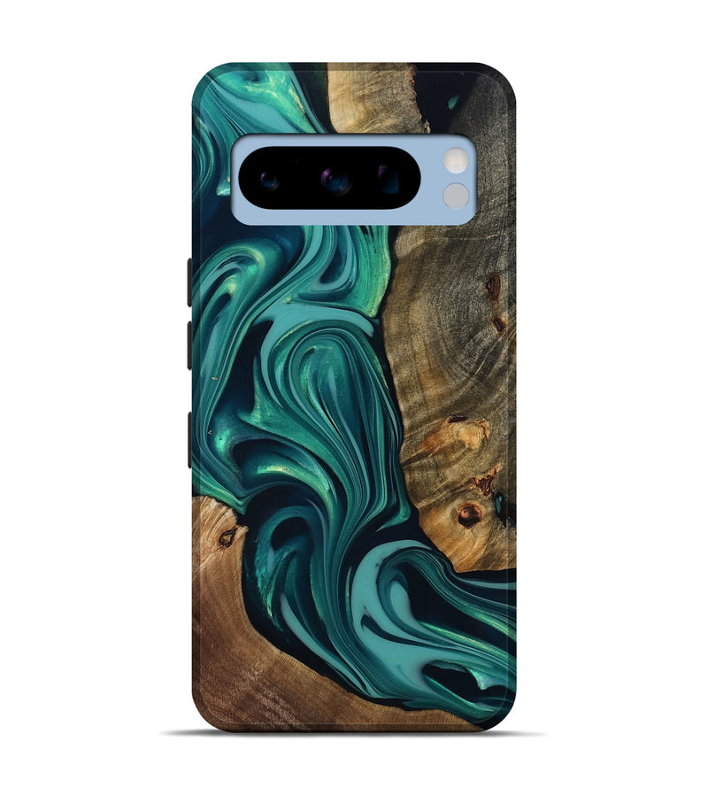Pixel 8 Pro Wood Live Edge Phone Case - Adonis (Green, 817829)