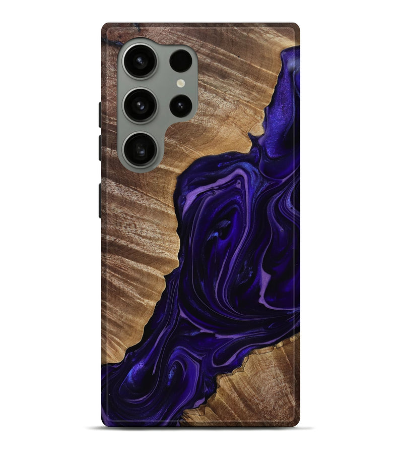 Galaxy S24 Ultra Wood Live Edge Phone Case - Milana (Purple, 817831)