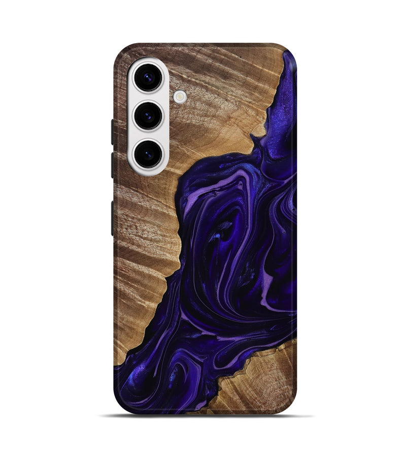 Galaxy S25 Wood Live Edge Phone Case - Milana (Purple, 817831)