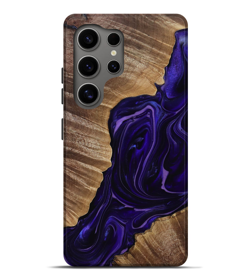 Galaxy S25 Ultra Wood Live Edge Phone Case - Milana (Purple, 817831)